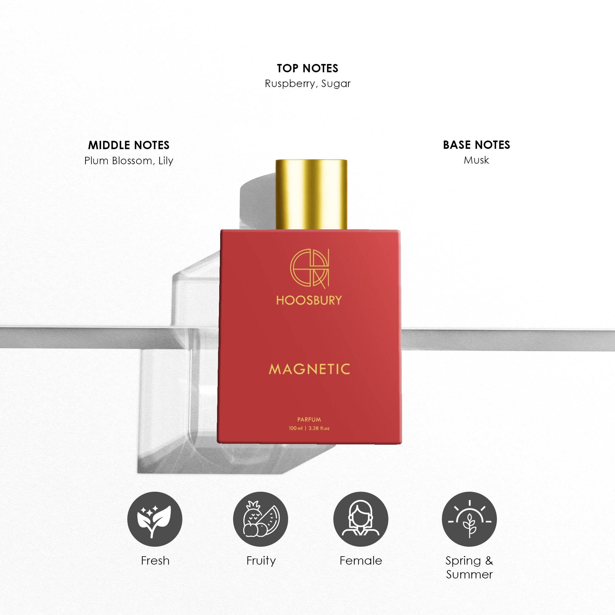 Magnetic Female Parfum - 100ml Fruity Fresh Fragrance